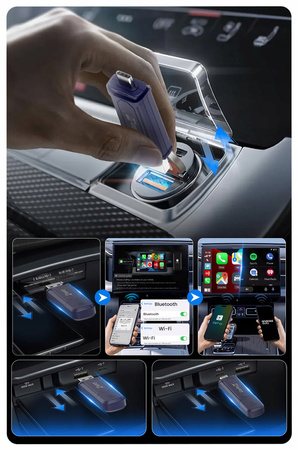 Adapter CarlinKit Mini SE Pro dla Apple CarPlay Android Auto Bezprzewodowy