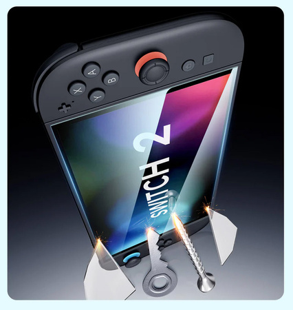 Szkło ochronne hartowane na wyświetlacz 9H HD JSAUX dla NINTENDO SWITCH 2