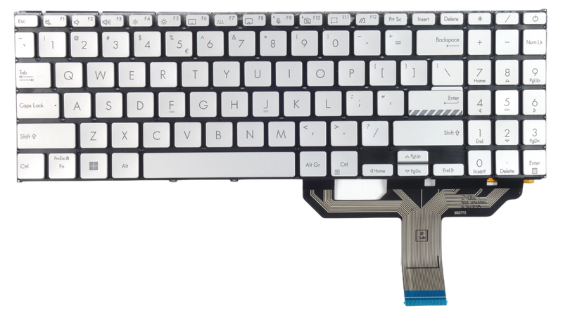 Klawiatura do laptopa Asus Vivobook 15 X1502VA X1502Z Srebrna LED QWERTY US
