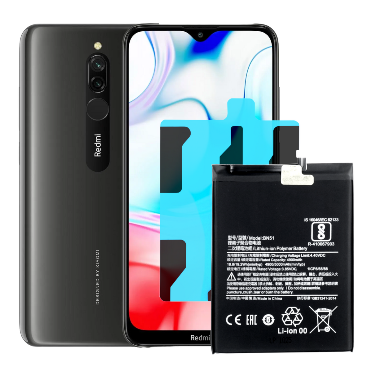 Bateria Akumulator do Xiaomi Redmi 8 / 8A BN51 4900 mAh + Taśma montażowa