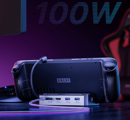 JSAUX Stacja dokująca 6w1 M.2 100W 4K 60Hz dla Steam Deck HB0604
