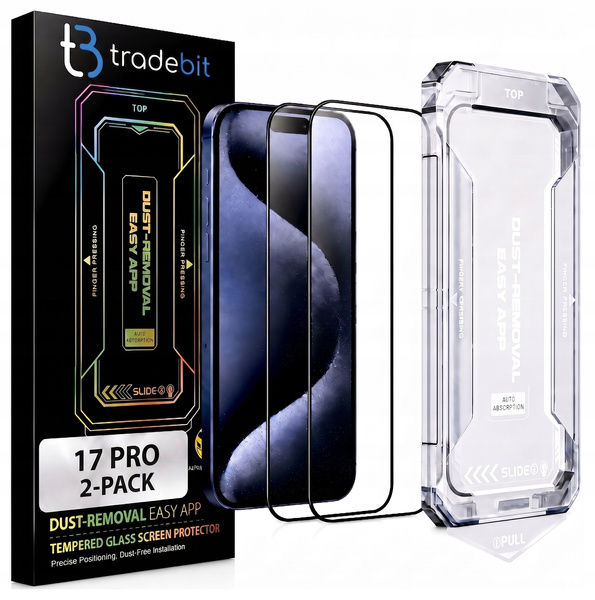 2x Szkło Ochronne 9H do iPhone 17 Pro Aplikator Łatwy Montaż Pełnoekranowe