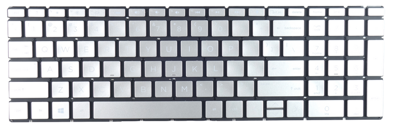 Klawiatura do laptopa HP 15-DA 15-DB 15-DW Srebrna LED QWERTY US