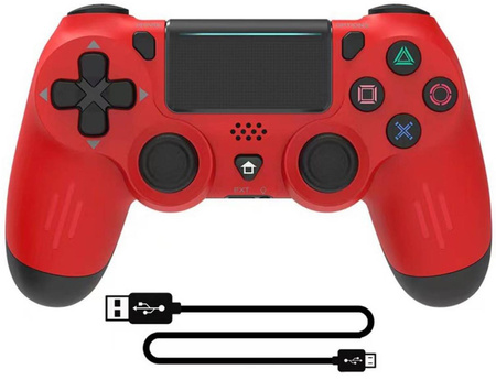 Bezprzewodowy Pad Kontroler do PS4 PlayStation 4 Funkcja Wibracji Czerwony