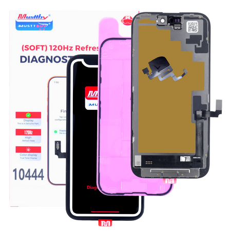 Wyświetlacz do Apple iPhone 16 120Hz z taśmą Proximity Sensor Diagnostic