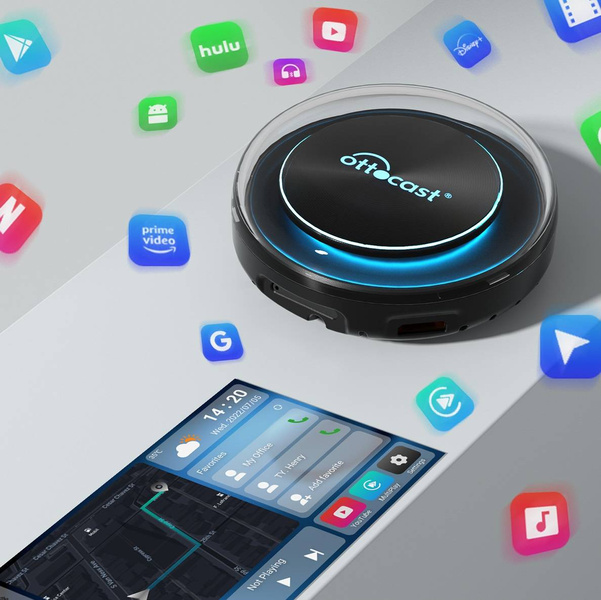 Ottocast PICASOU 2 Bezprzewodowy Apple CarPlay Android Auto Karta SIM SD