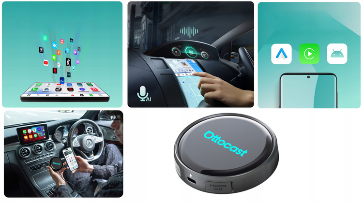 Adapter Bezprzewodowy Ottocast OttoAiBox P3 Pro Android Auto Apple CarPlay