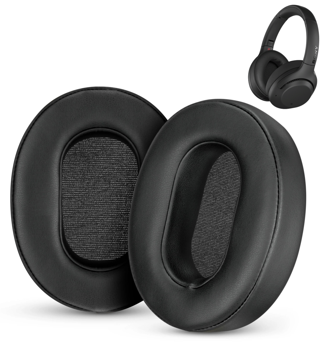 Nauszniki Pady Gąbki do SONY WH-XB900 WH-XB900N ŻELOWE WYPEŁNIENIE Czarne