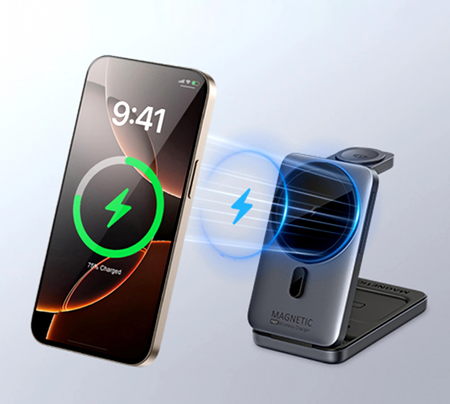 Ładowarka Bezprzewodowa 3w1 15W Stacja Dokująca iPhone Apple Watch 5V / 1A
