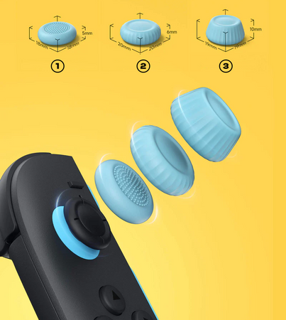 Nakładki Gumki na Joy-Con 6w1 JSAUX do konsoli Nintendo Switch 2 Kolorowe