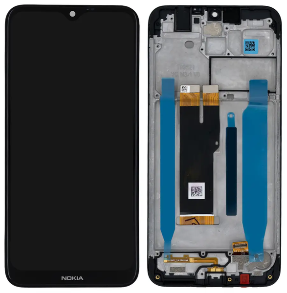 Oryginalny wyświetlacz LCD + ekran dotykowy Nokia 2.3 TA-1206 Ramka Czarna