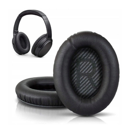Nauszniki Pady Gąbki do słuchawek BOSE QC45 QC35 I II QC25 QC15 QC2 Czarne
