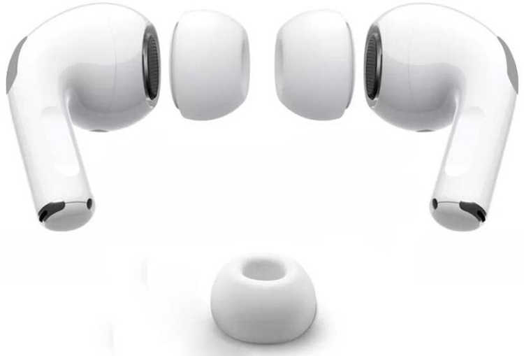 Silikonowe Gumki Douszne do Apple AirPods Pro GEN 1/2 Komplet (S, M, L) biały