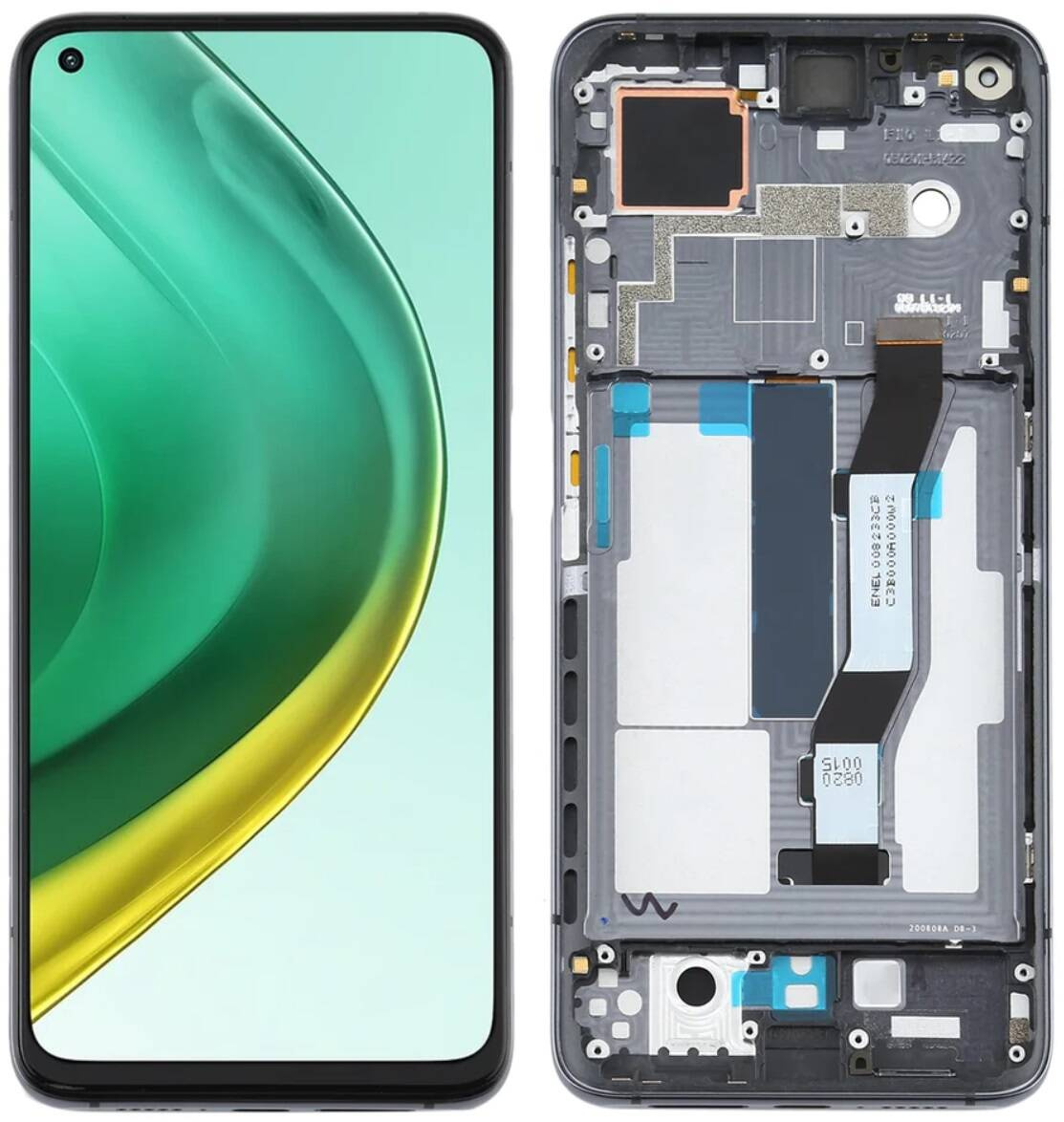 Oryginalny wyświetlacz LCD + ekran dotykowy Xiaomi Mi 10T Pro 5G  (Regenerowany) Ramka czarna