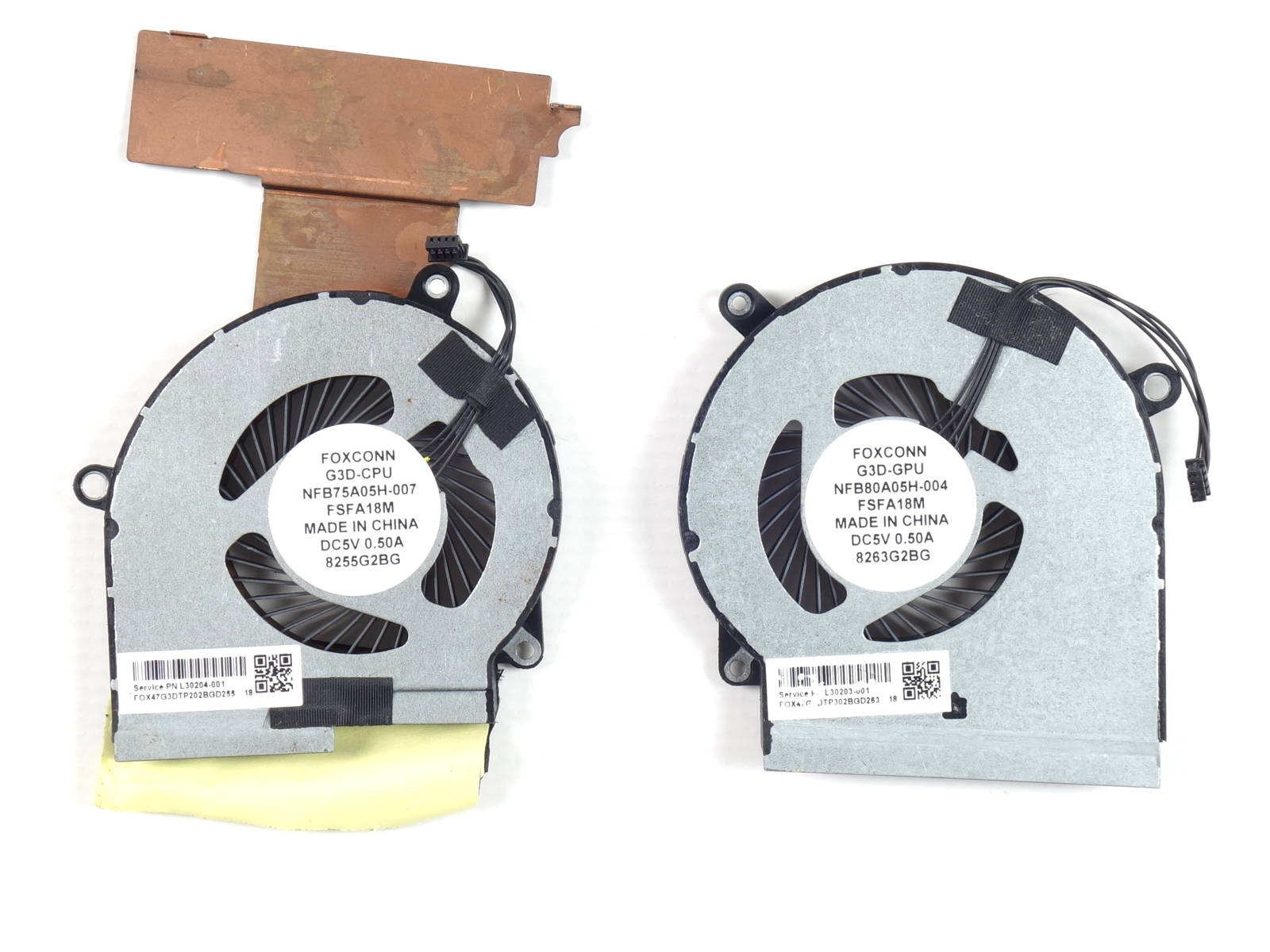 Wentylatory HP Omen 15-DC CPU GPU lewy prawy