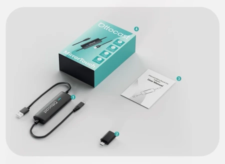 Bezprzewodowy Adapter Samochodowy Ottocast Mirror Touch dla Apple CarPlay