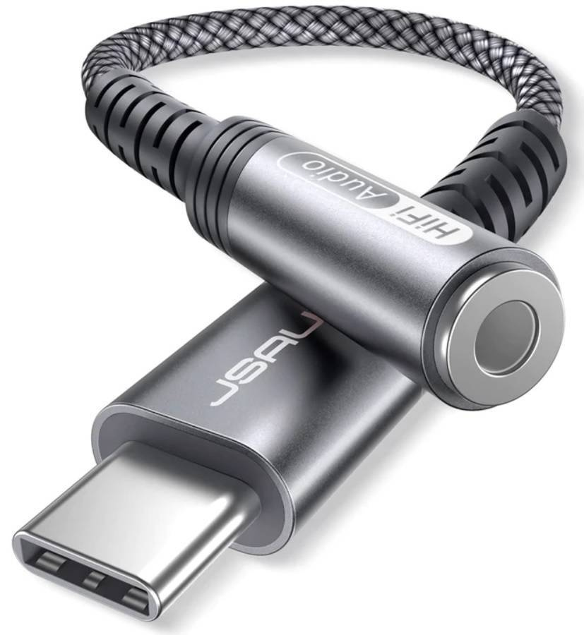 JSAUX Kabel Adapter DAC Audio USB-C do Mini Jack 3,5mm żeński AUX
