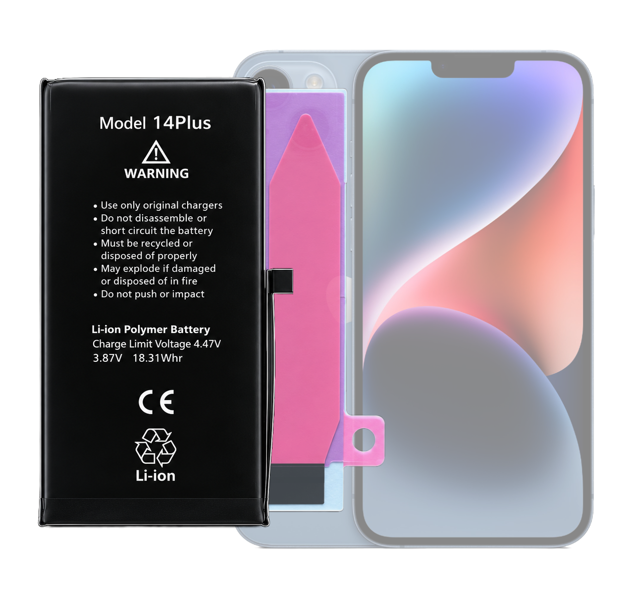 Bateria Akumulator do iPhone 14 Plus Powiększona 4730mAh BEZ KOMUNIKATU
