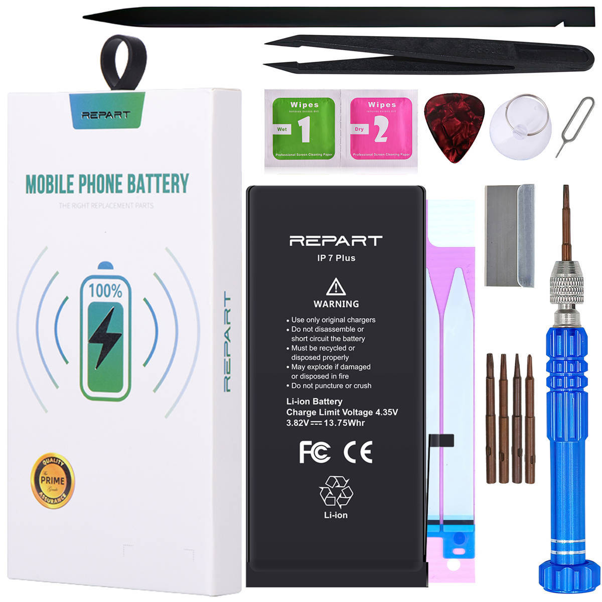 ZESTAW Bateria do Apple iPhone 7 Plus REPART 3600mAh większa pojemność + narzędzia + uszczelka pod ekran