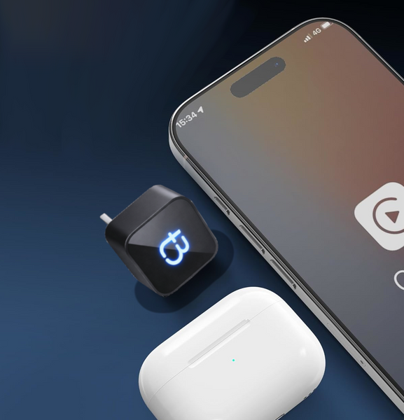 Bezprzewodowy Adapter Tradebit TB CUBE USB-C CarPlay / Android Auto Czarny