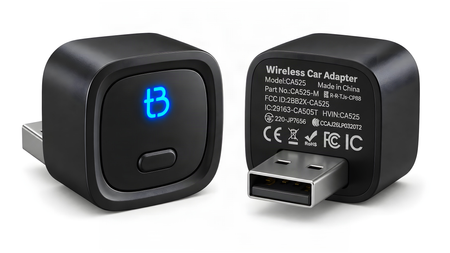 Bezprzewodowy Adapter TB NANO USB-A BT 5.4 WiFi dla Apple CarPlay Android Auto
