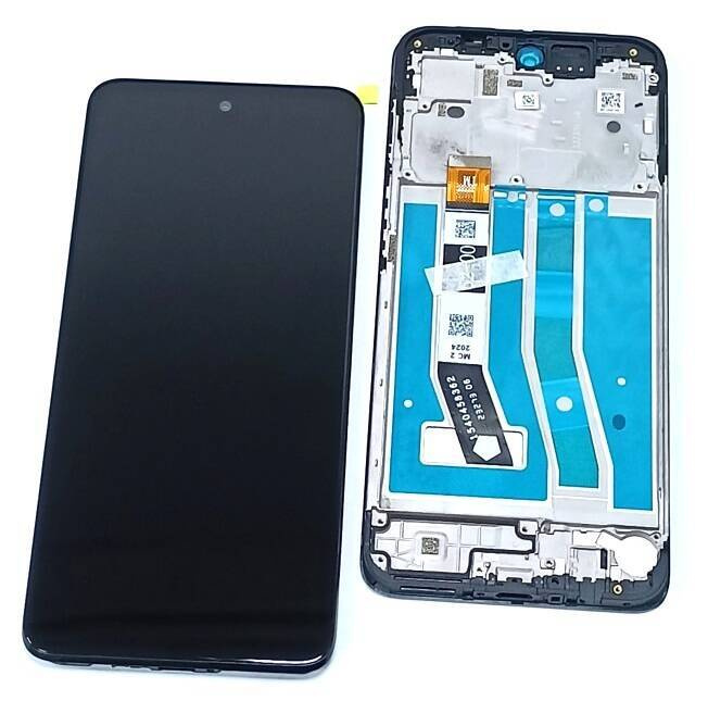 Oryginalny wyświetlacz LCD + ekran dotykowy Motorola Moto G54 XT2343 (Regenerowany) Ramka czarna