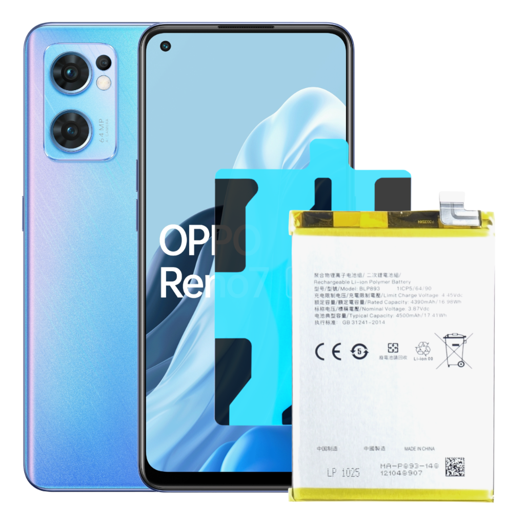 Bateria Akumulator do Oppo Reno 7 5G BLP893 4390 mAh + Taśma montażowa