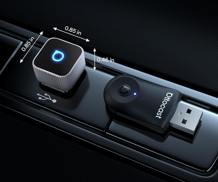Bezprzewodowy Adapter Ottocast Mini Cube CarPlay / Android Auto Srebrny