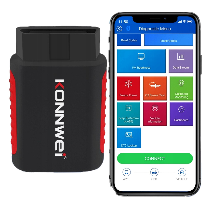 Interfejs Diagnostyczny KONNWEI KDIAG OBD2 Bluetooth BT Android iOS PL