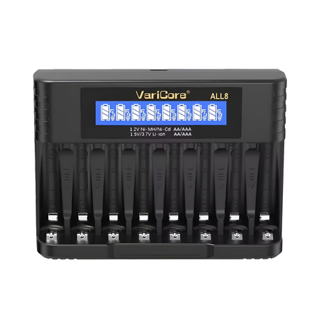 Uniwersalna Ładowarka VariCore ALL8 do Baterii Ni-MH AA AAA Li-ion 14500