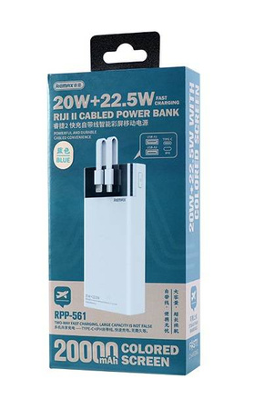 Power Bank REMAX 20000mAh USB-C Lightning USB PD 22.5W