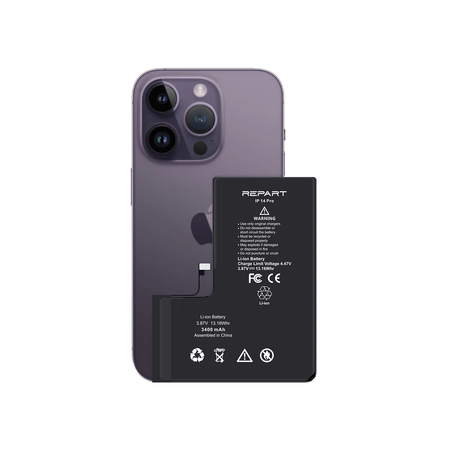 ZESTAW Bateria Akumulator do Apple iPhone 14 Pro Większa pojemność 3400mAh REPART + narzędzia + uszczelka pod ekran