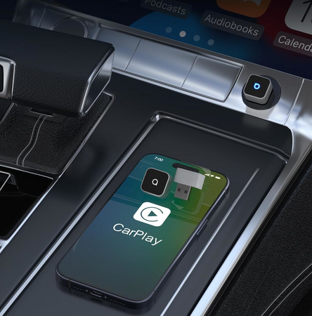 Bezprzewodowy Adapter Ottocast Mini Cube CarPlay / Android Auto Srebrny