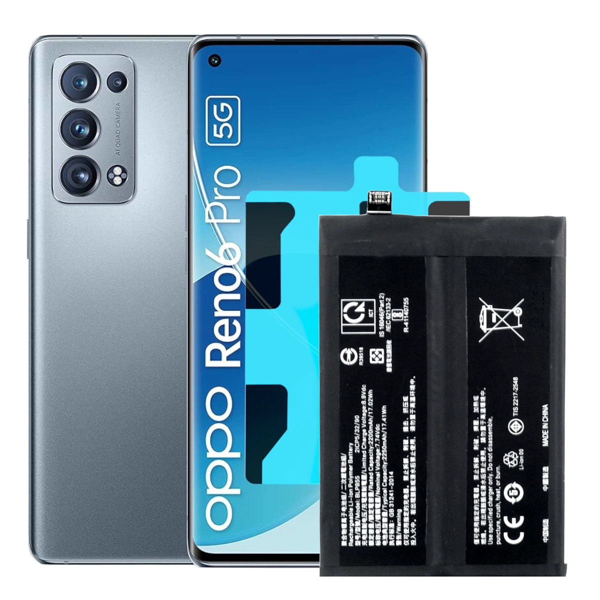 Bateria Oppo Reno 6 Pro 5G / Reno 8 5G / Find X5 Lite BLP855 + Uszczelka