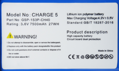 Bateria Akumulator do Głośnika JBL CHARGE 5 GSP-1S3P-CH40 7500mAh 3,6V