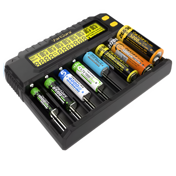 Ładowarka VariCore VCP8 do baterii akumulatorów AA AAA 18650 21700 26700