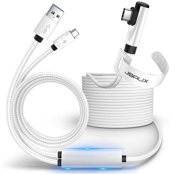 JSAUX CD0044 kabel 5M do Meta Oculus Quest 3  2  1 Pro USB-C kątowy USB-A