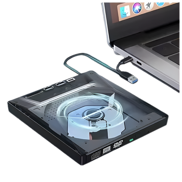 Zewnętrzna nagrywarka CD DVD RW 5w1 USB 3.0 typ napęd optyczny CD