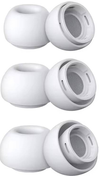 Silikonowe Gumki Douszne do Apple AirPods Pro GEN 1/2 Komplet (S, M, L) biały