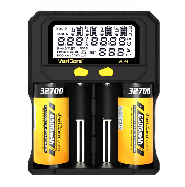 Ładowarka VariCore VCP4+5V 3A do akumulatorów AA AAA 18650 21700 26650