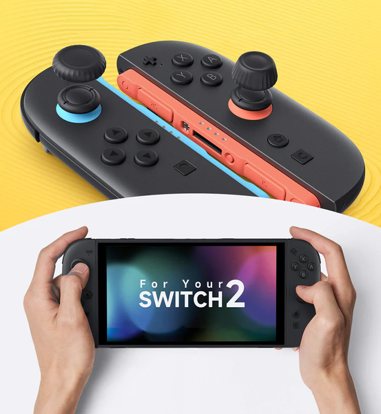 Nakładki Gumki na Joy-Con 6w1 JSAUX do konsoli Nintendo Switch 2 Czarne