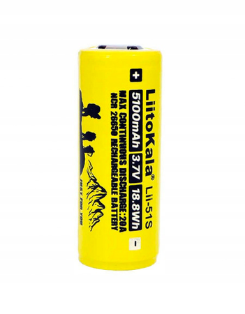 Akumulator bateria ogniwo LiitoKala Lii-51S 3.7 V 5100 mAh 26650