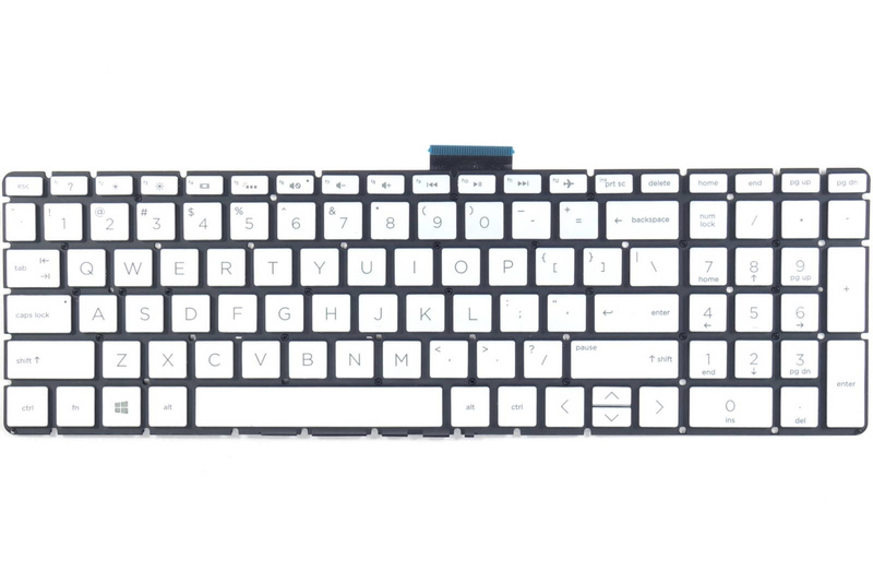 Klawiatura do laptopa HP 15s-EQ 15s-FQ 15-CC 15-CD 15-BP podświetlenie LED srebrna