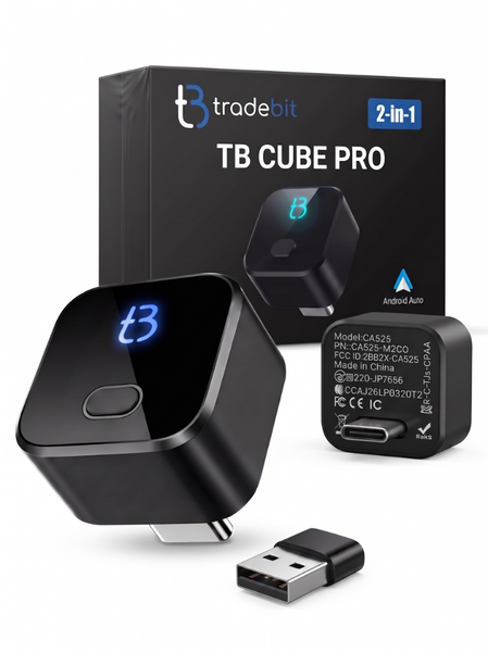 Adapter bezprzewodowy Android Auto i Carplay Tradebit TB CUBE PRO BT 5.4 WiFi 6