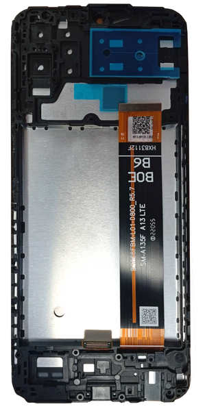 Oryginalny wyświetlacz LCD + ekran dotykowy Samsung SM-M135F Galaxy M13 (IPS) Ramka czarna