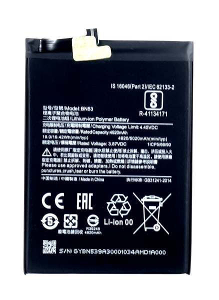 Bateria do Xiaomi Redmi Note 9 Pro / Note 10 Pro 4G BN53 4920 mAh + Klej