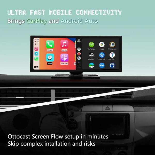 Wyświetlacz Monitor samochodowy Ottocast 11,4" Apple Carplay Android Auto
