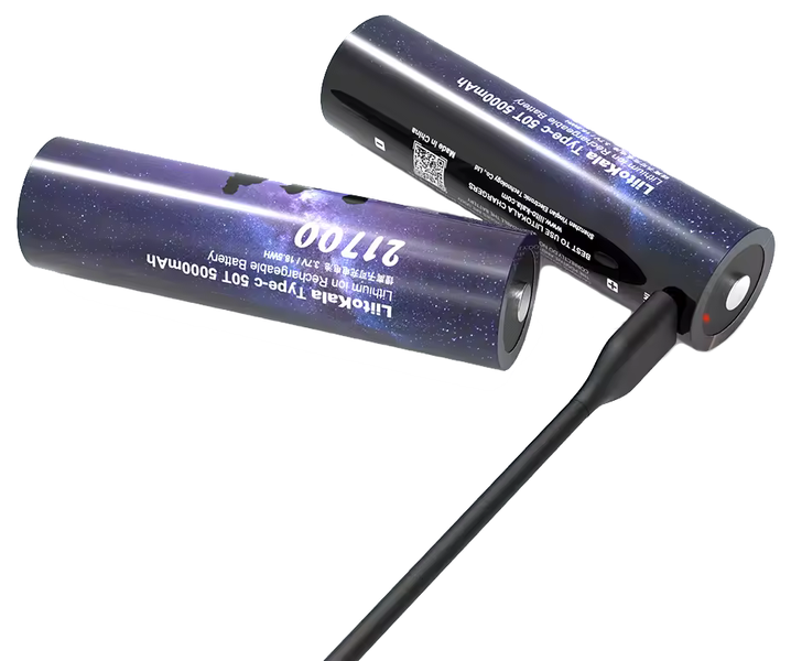 Akumulator bateria Liitokala 50T Type-C wypukły plus 3.7 V 5000mAh 21700