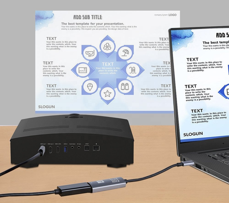 Kabel przewód adapter USB-C 3.1 TYP C do HDMI 4K MHL 15cm
