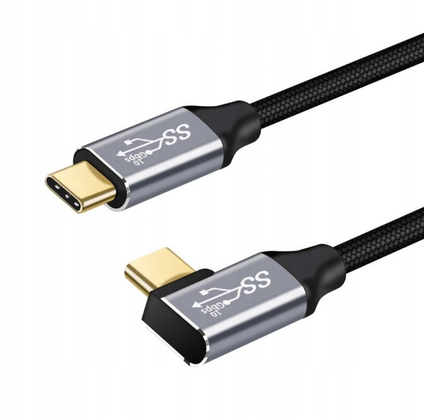 Kabel kątowy USB-C USB-C  3.1 PD 100W QC 4.0 5A 1M